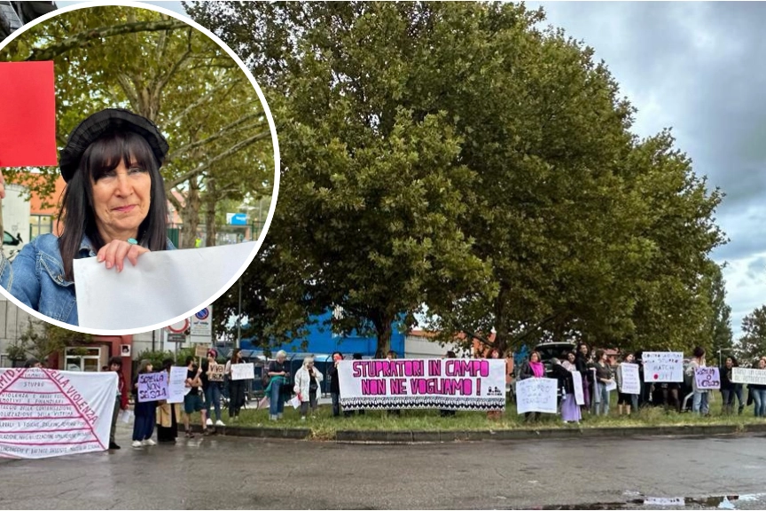La protesta delle femministe contro Portanova, condannato in primo grado per stupro