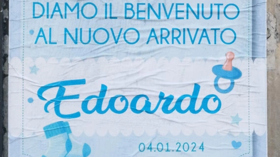 Il primo manifesto per il primo neonato dell'anno a Cerreto d'Esi 