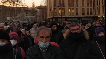 La manifestazione No green pass Veneto a Padova