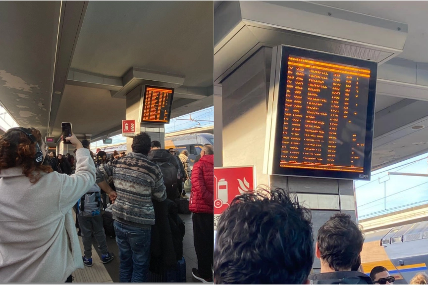 Scatti dai binari della stazione di Bologna: treni in ritardo anche 250  minuti