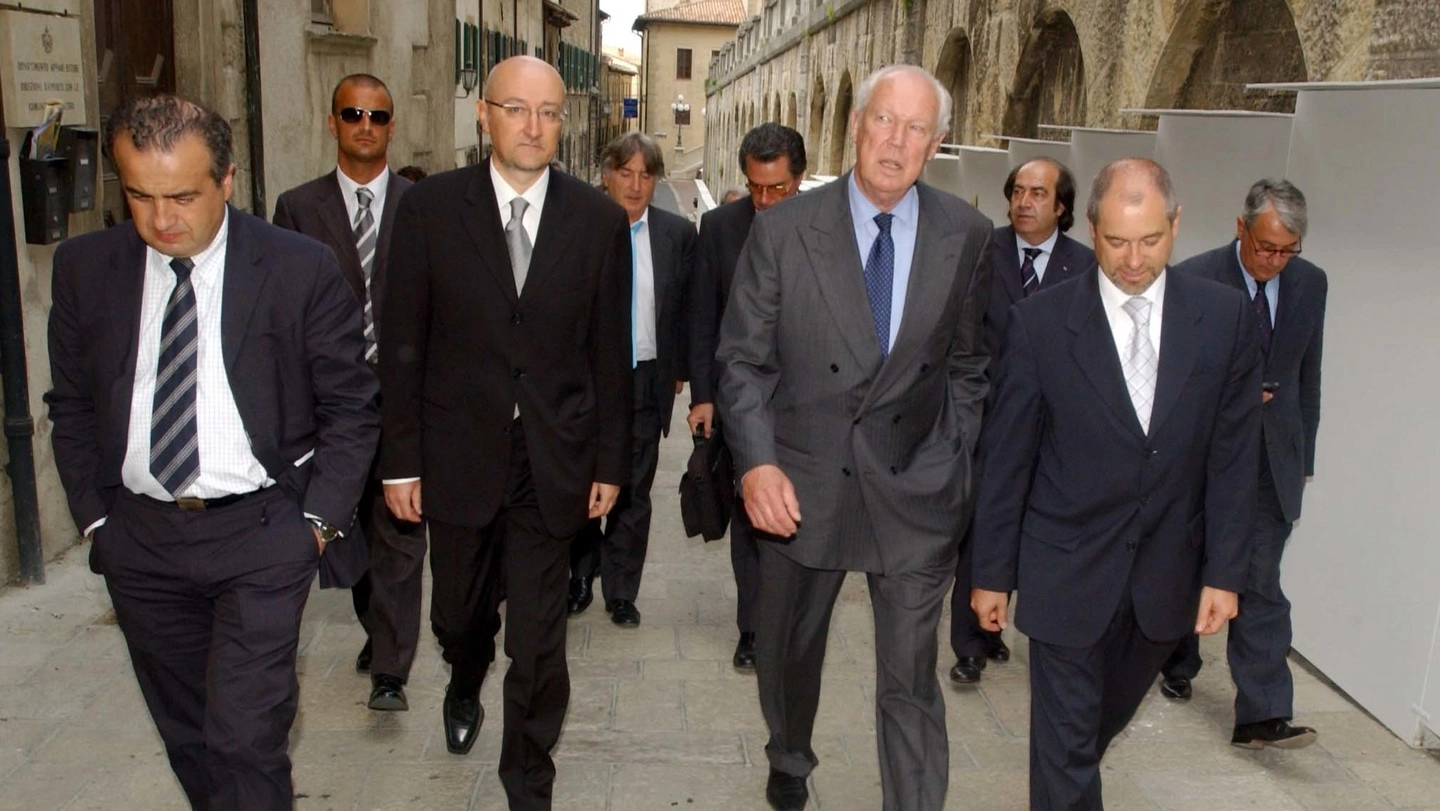 Il 17 giugno 2004 Vittorio Emanuele in visita privata a San Marino (foto Pruccoli)