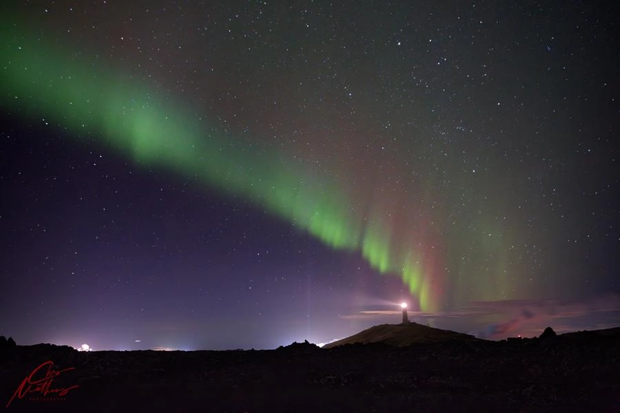 Aurora fotografata da Christopher Mathews