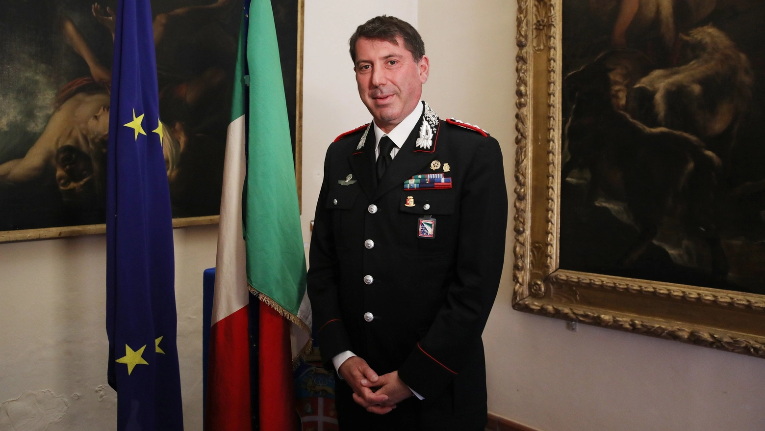Il colonnello Ettore Bramato, il nuovo comandante provinciale dei carabinieri si presenta a Bologna (foto Schicchi)