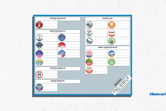 Elezioni Rimini 2021, il fac simile della scheda 