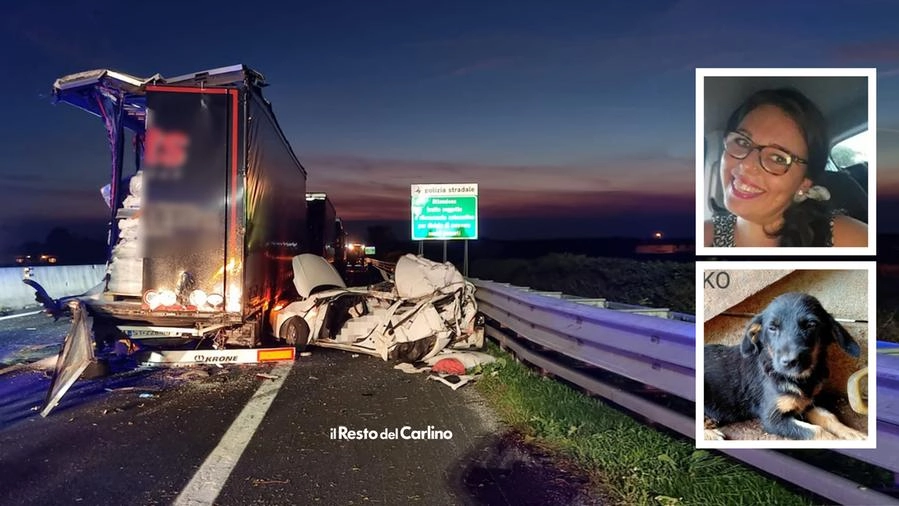 La scena dell'incidente in cui sono morti Chiara Moressa e il cane Misko