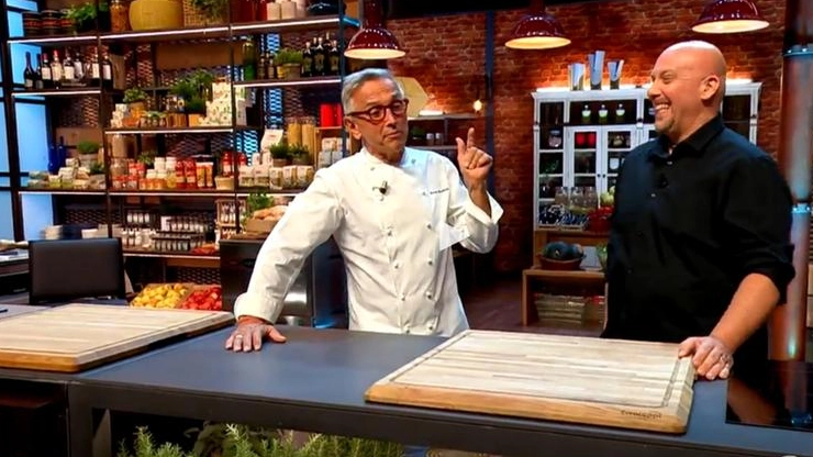 Bruno Barbieri durante la puntata del magazine di Masterchef