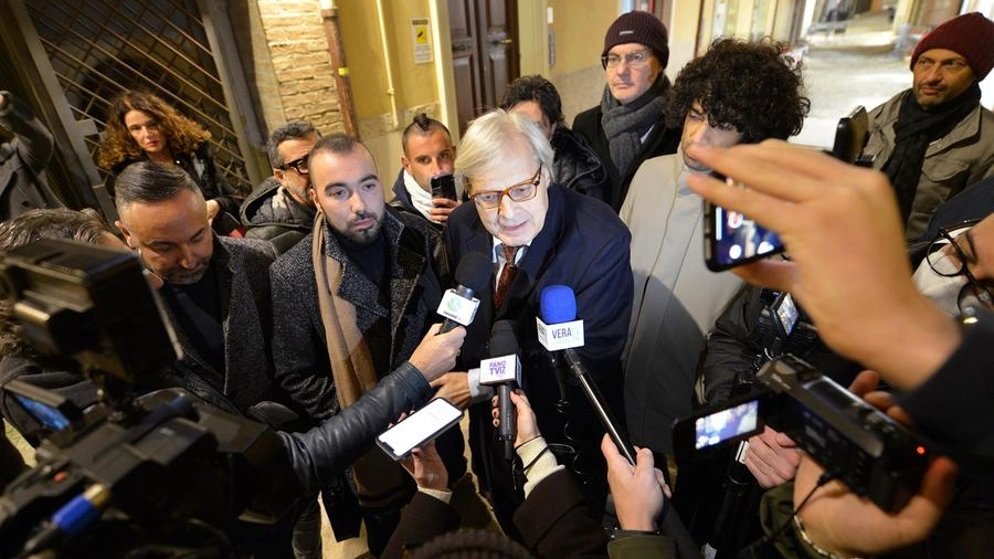 Vittorio Sgarbi e Umberto Carriera al Ristorante La Macelleria a Pesaro