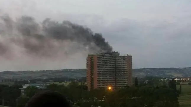 Incendio all’Hotel House