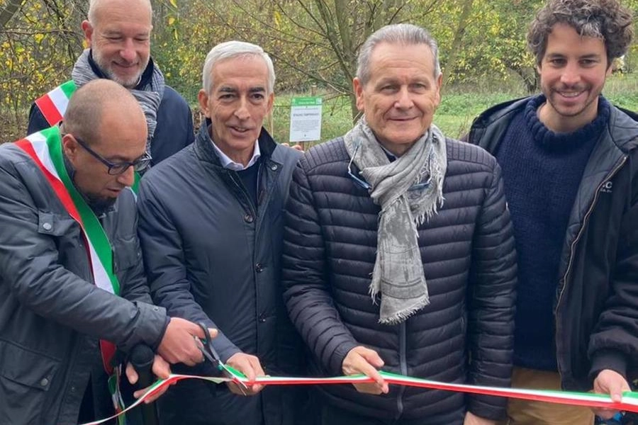 Da sinistra: il sindaco Falzone, Postacchini e i consiglieri bolognesi Mazzanti e Santori