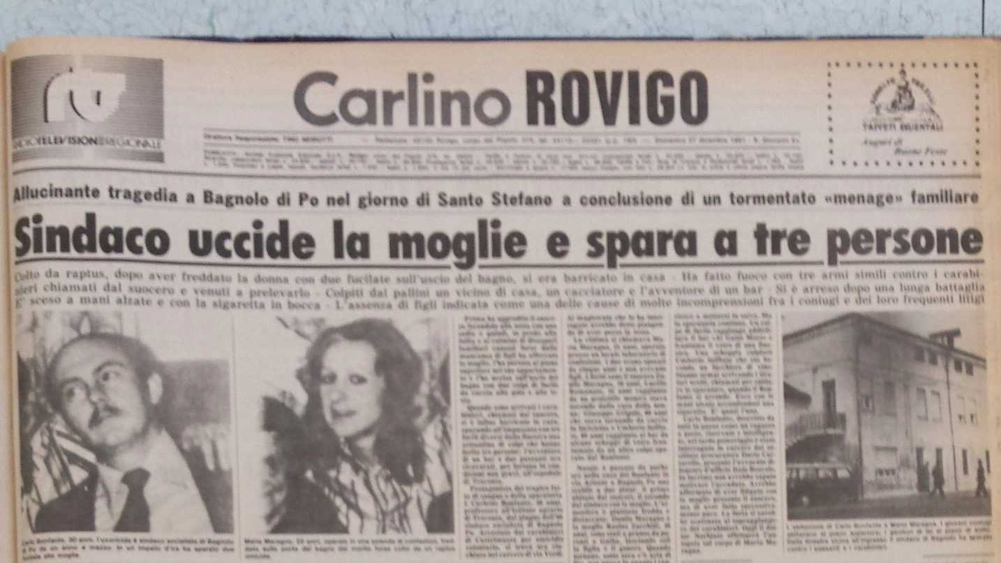 Nel 1981 Bonfante uccise la moglie a colpi di fucile e ferì tre persone a Bagnolo di Po