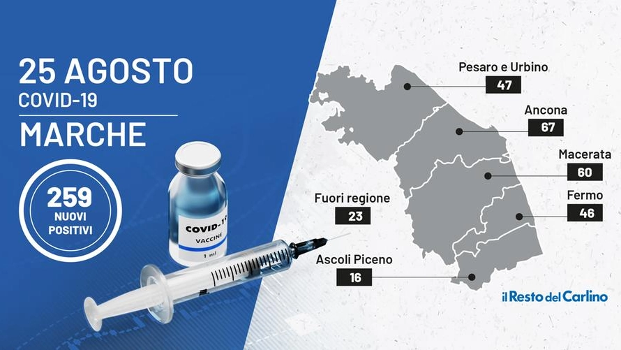 Covid Marche oggi: bollettino coronavirus 25 agosto