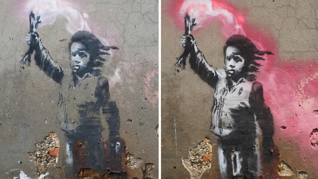 Venezia, il Bambino migrante di Banksy sarà restaurato e messo in sicurezza