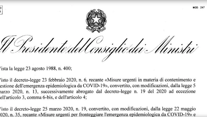 Il nuovo Dpcm firmato da Conte