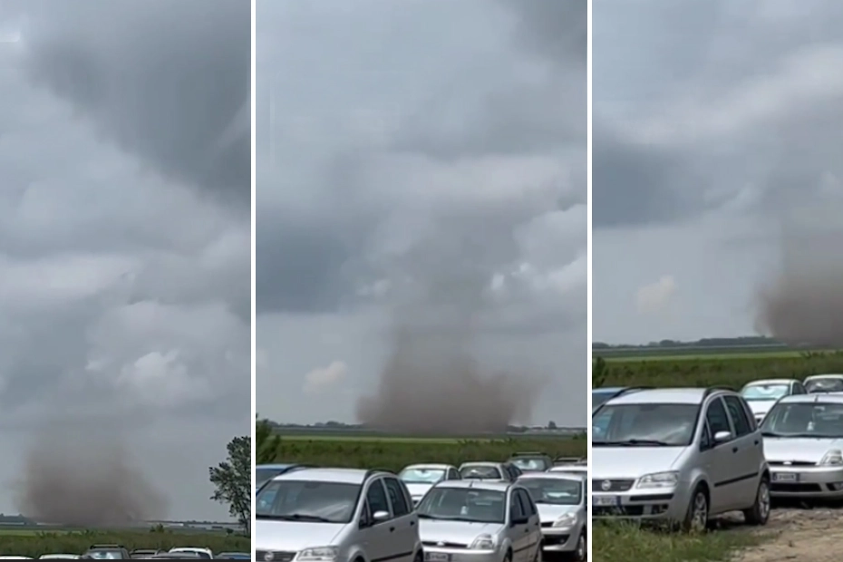 Il tornado a Ferrara (foto Emilia Romagna Meteo)