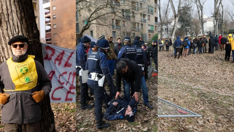 Momenti di tensione alla protesta per le scuole Besta