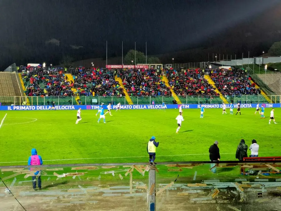 Under 21 ad Ancona, la pioggia non ferma il tifo azzurro: in 5mila al Del Conero