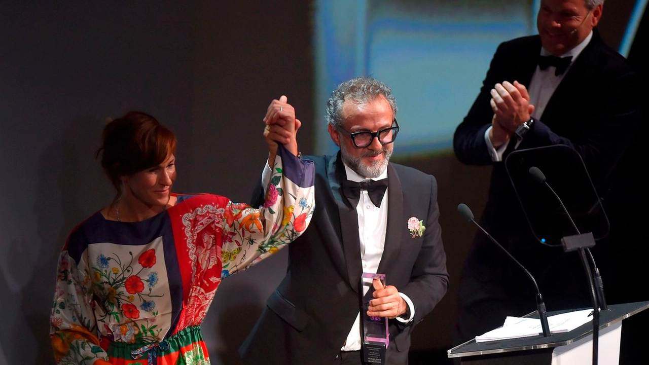 Lo chef Massimo Bottura a Bilbao (foto Afp)