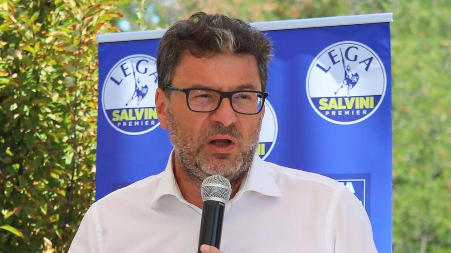 Giancarlo Giorgetti, ministro dello Sviluppo economico, ieri in città