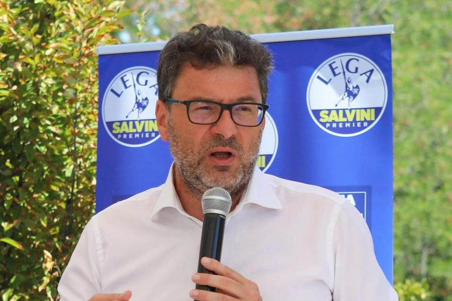 Giancarlo Giorgetti, ministro dello Sviluppo economico, ieri in città