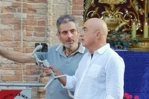 Paolo Cevoli con l’amico tredoziese Danilo Fabbri