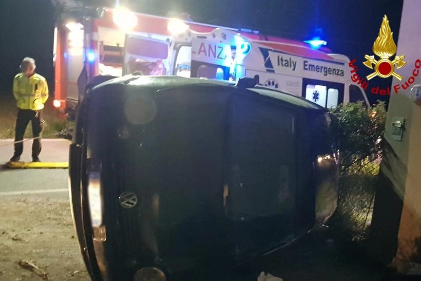 Il luogo dell'incidente in via Gavioli a Castelmassa