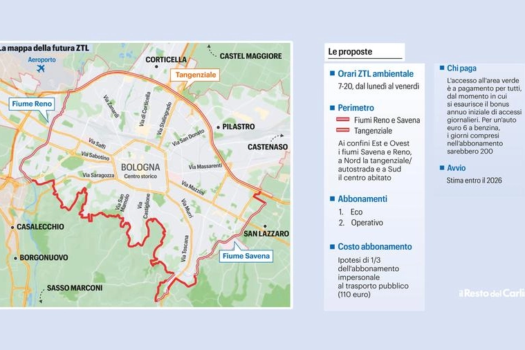 Bologna, come sarà la nuova Ztl: la mappa