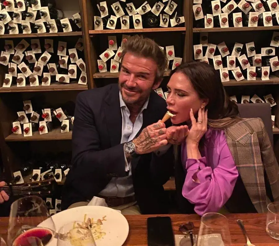 David e Victoria Beckham alla corte di Bottura