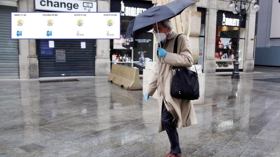 Meteo Pasqua e Pasquetta: maltempo in arrivo (fonte Arpae)