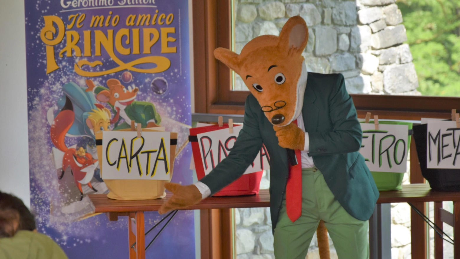 Geronimo Stilton con le scuole a Idro