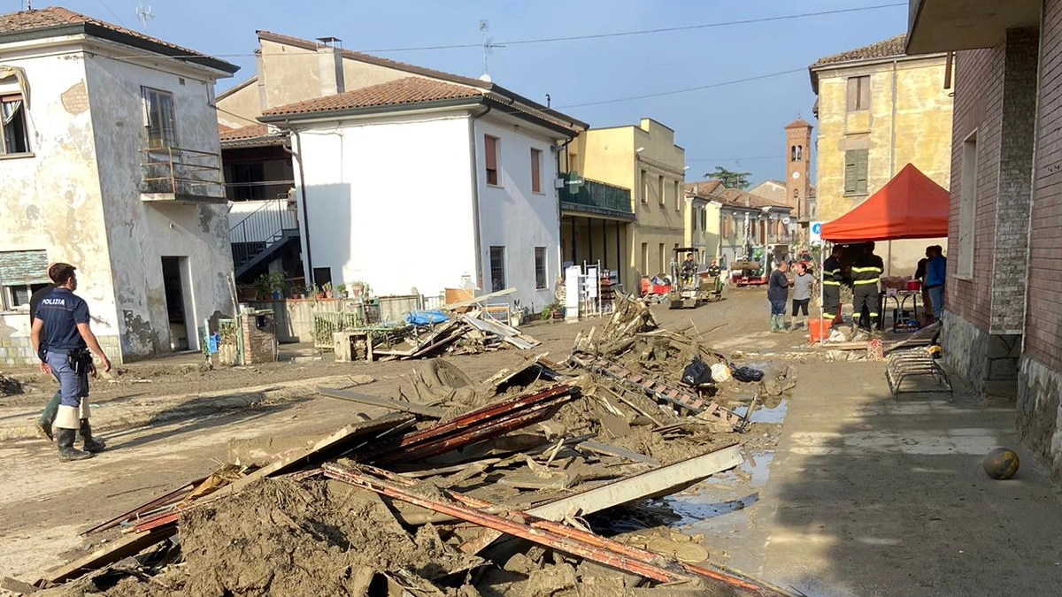 Gli effetti dell'alluvione a Traversara