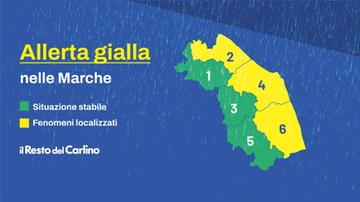 Allerta meteo per i temporali nelle Marche: le zone più colpite