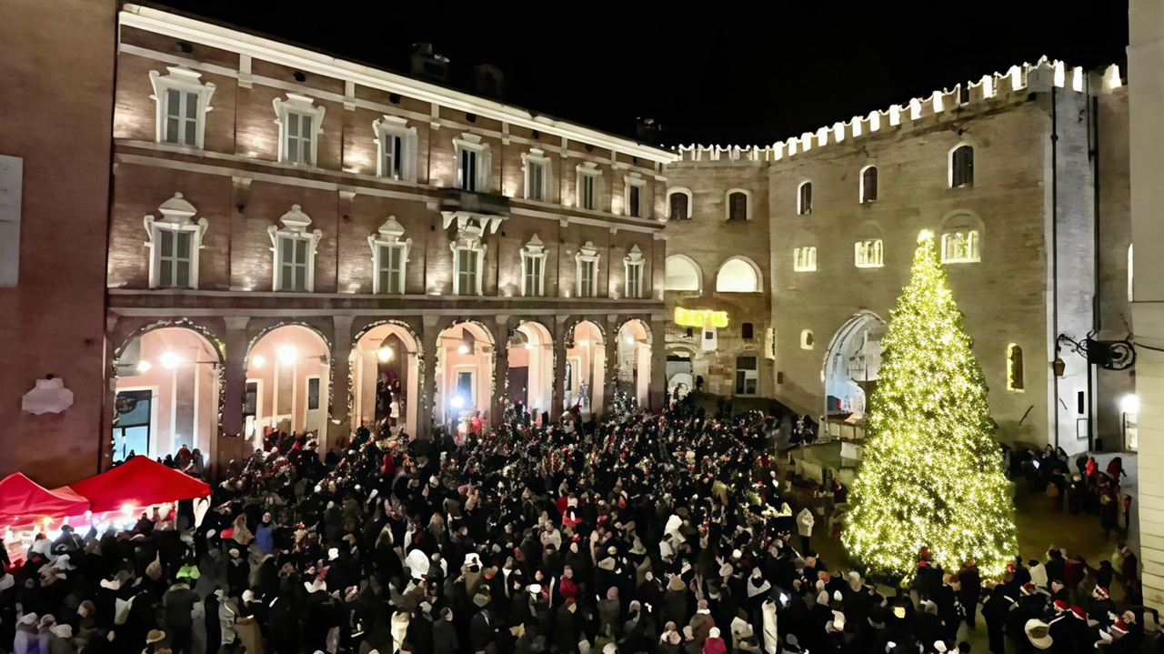 Acceso il grande albero di Natale in piazza del Comune, si entra nel vivo delle iniziative. Fino a domenica prossima...