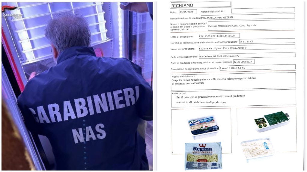 Il caso del latte adulterato, Cooperlat ritira dal commercio le mozzarelle, a destra i prodotti che vengono richiamati