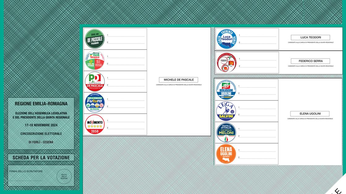 Come si vota alle regionali 2024 a Forlì e Cesena: spiegazione e fac simile