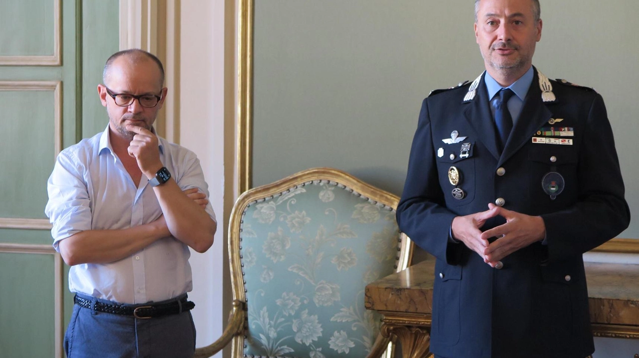 L’assessore Luca Ferrini e il comandante Andrea Piselli