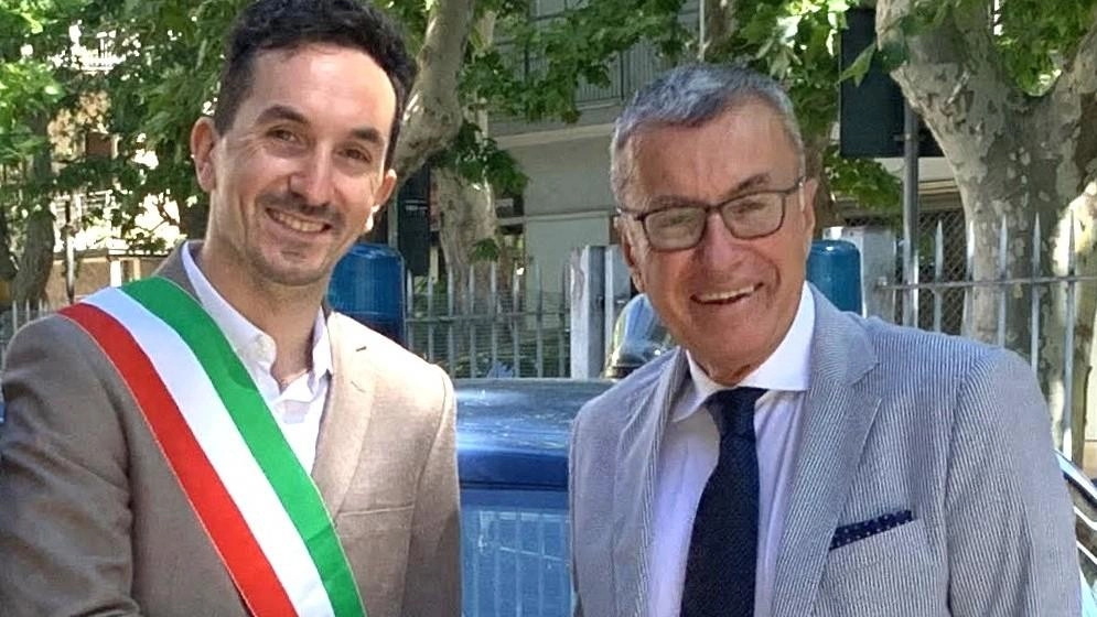 Il questore Claudio Mastromattei e il sindaco Matteo Gozzoli