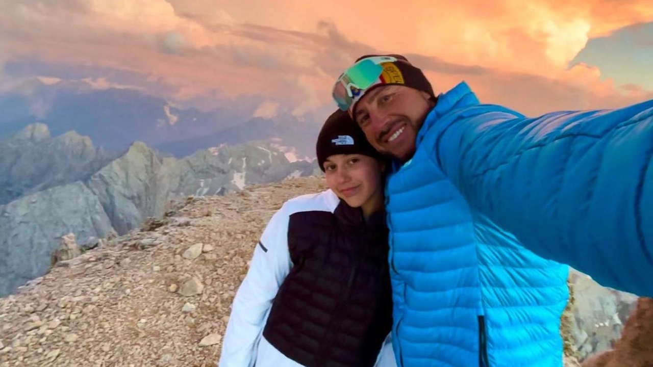 La tredicenne Nicole con il padre, Ivan Caramanna hanno scalato la Marmolada