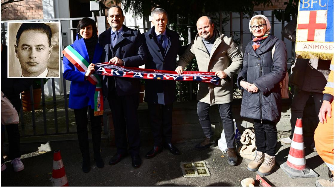 Posta la pietra d’inciampo per l’allenatore del Bologna Arpad Weisz