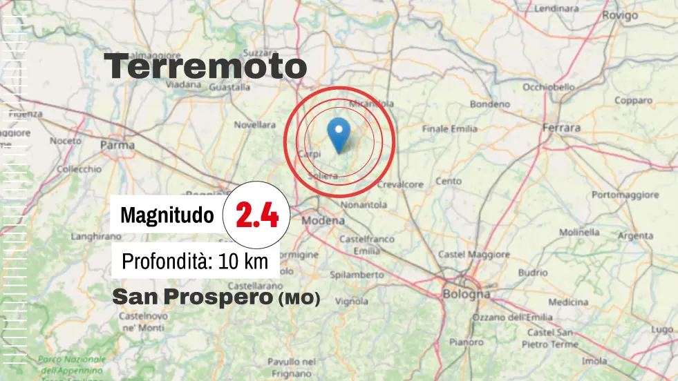 Terremoto in Emilia Romagna: scossa nel Modenese