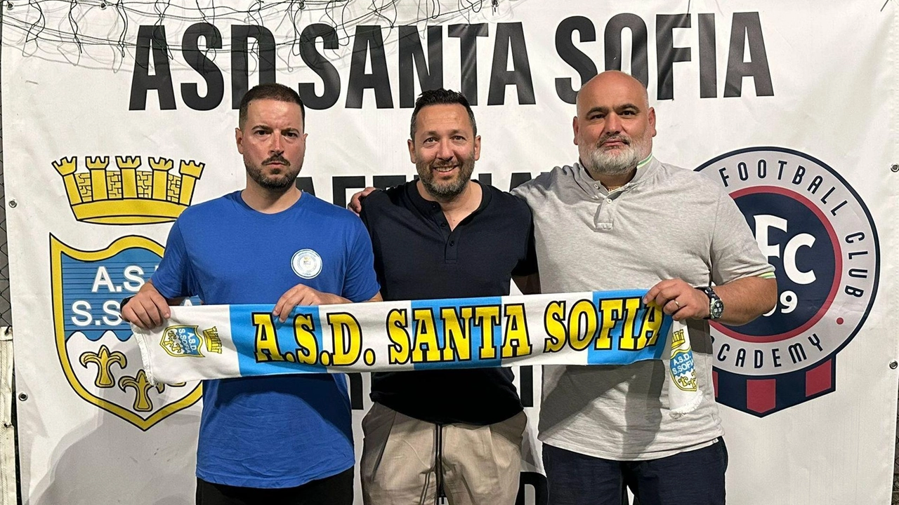 Landi (vice allenatore), Castellucci (ds), Mancinelli (allenatore) del Santa Sofia