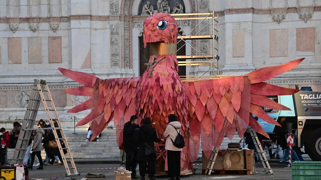 Vecchione in piazza a Bologna, tutto pronto per Capodanno: le foto