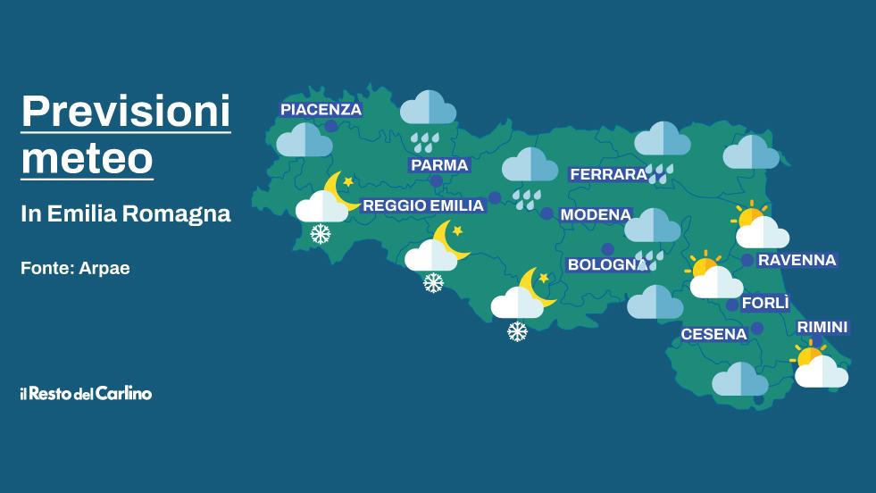 La tempesta Gabri porta il maltempo sull’Emilia Romagna, pioggia e neve: ecco dove