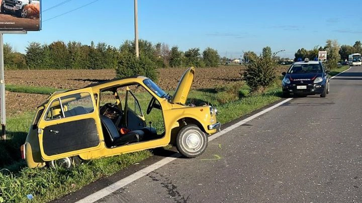 La scena dell'incidente sulla Strada provinciale 30