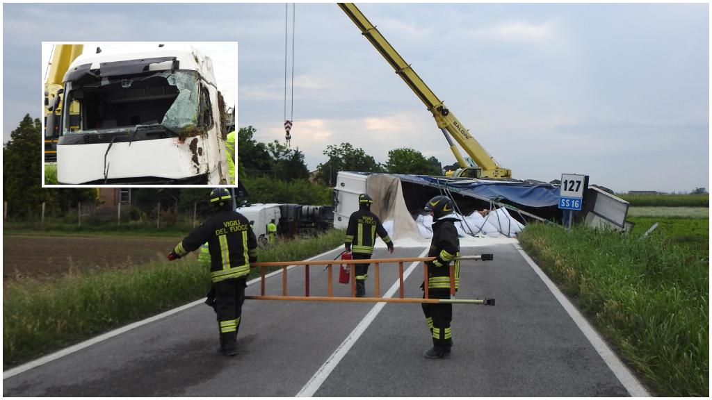 Camion Esce Di Strada Paura Sulla Statale Adriatica Tratto Riaperto Al Traffico Nove Ore Dopo