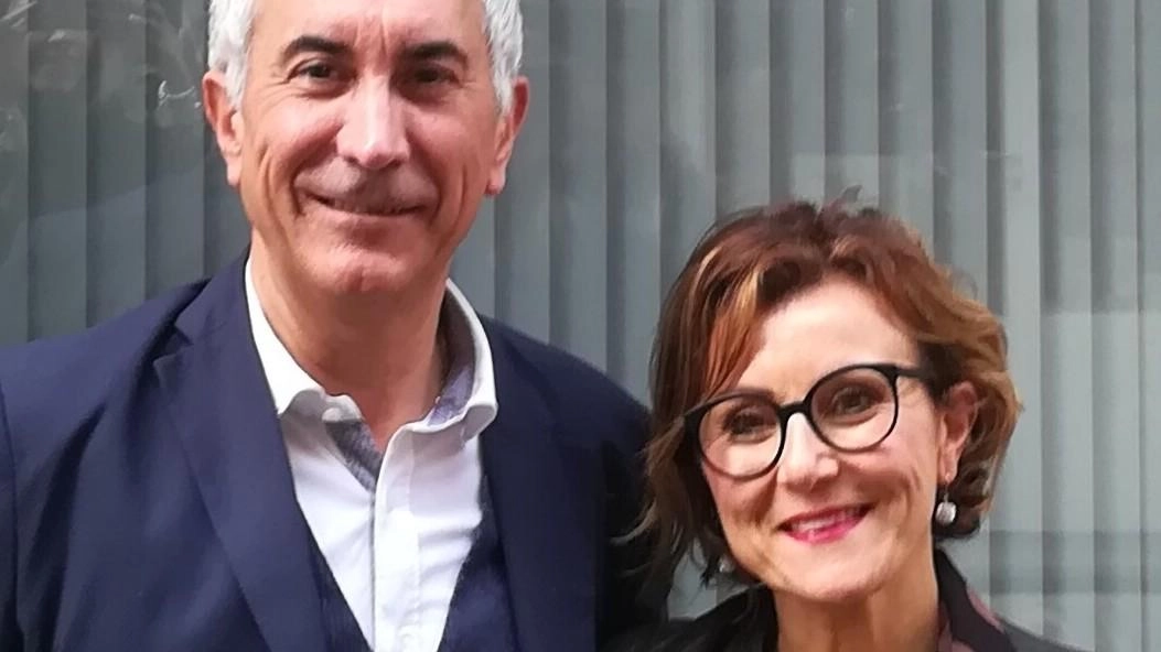 Barbara Pesaresi, direttrice di Confesercenti e Roberto Fantini della Confcommercio