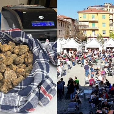 Sasso Marconi (Bologna): stand della Tartufesta per le vie del centro