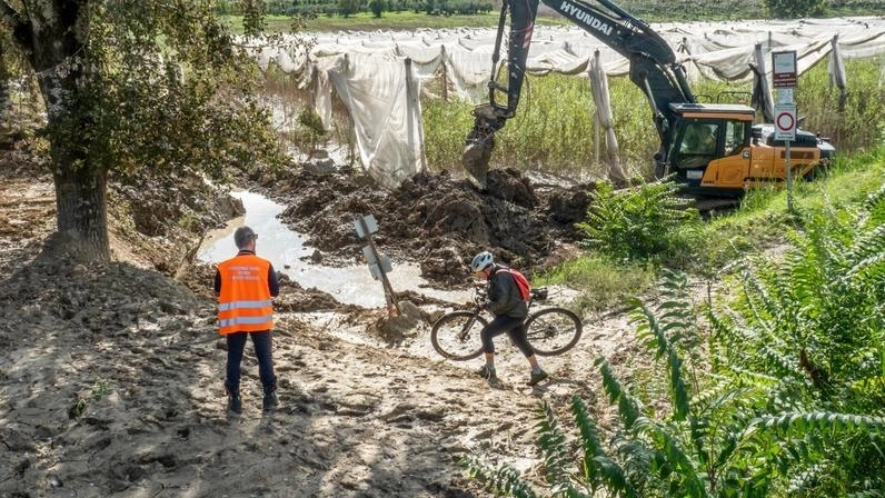 Il terreno in questione all’indomani della terza alluvione (Tedioli)