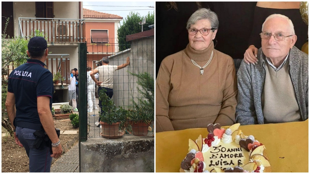 I coniugi Ricci, Giuseppe e Luisa, uccisi in casa loro a Fano, in via Fanella 127