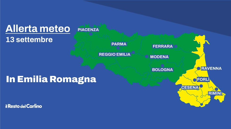 L'allerta meteo di venerdì 13 settembre prevede venti di burrasca e mare agitato. Il maltempo si sposta sulla Romagna