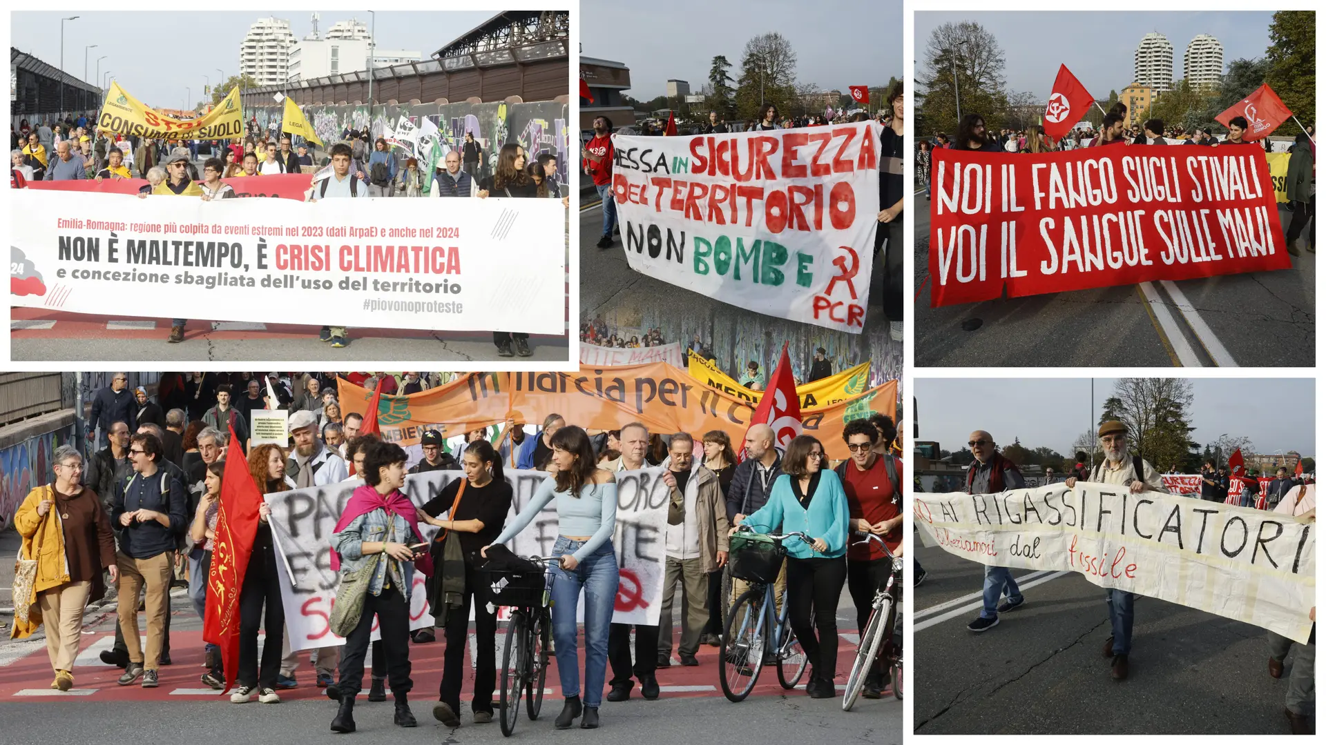 Corteo oggi a Bologna con mille ambientalisti: la protesta con cori e striscioni